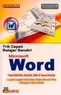 Image of Trik Cepat Belajar Sendiri Microsoft Word